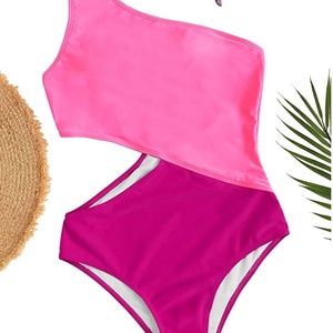 Pink One-Piece Swim suit Sizes Sm & Med